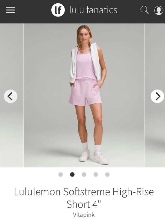 lululemon athletica Pants - lululemon softstreme HR Lavender Pink Women's Athletic Shorts size 6